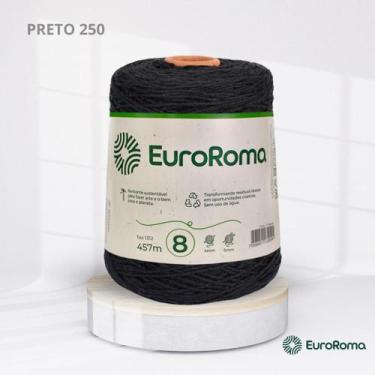 Imagem de Barbante Nº 8 da EuroRoma com 600g, 250 | PRETO