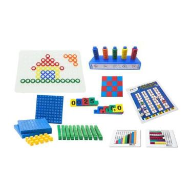 Imagem de Kit 4 Operações + Ábaco Cuisenaire Fichas Material Dourado MMP