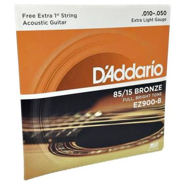 Imagem de Jogo De Cordas 010 Aço Violão Ez900B  Daddario 85/15