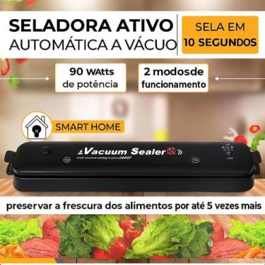 Imagem de Máquina Seladora Automática para Embalar Alimentos a Vácuo Bivolt - FA