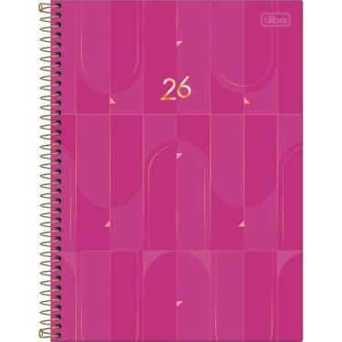 Imagem de Tilibra - Agenda Executiva Espiral Diária 20 x 27,5 cm Spot Feminina 2026 - Rosa