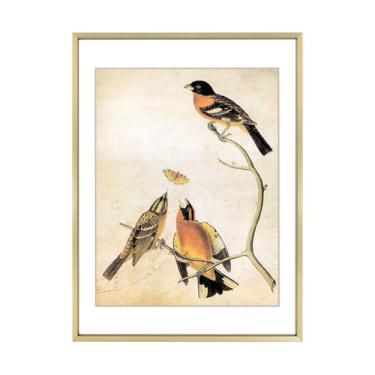 Imagem de Moldura de foto de 20 x 28 cm, molduras de metal de alumínio de latão com vidro HD, serve para 18 x 23 cm com tapete ou 20 x 28 cm sem tapete, tela para parede e mesa