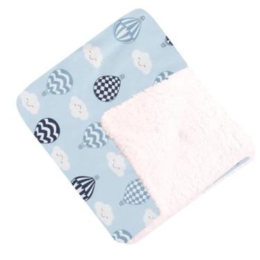 Imagem de Cobertor Para Bebê Estampado Dupla Face Manta Balões Azul