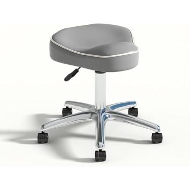 Imagem de Cadeira Giratória De Massagem De Sela Para Tatuagem De Beleza Clínica De Cílios Dentista Spa Salões De Estúdio, Rolamento Hidráulico Ajustável Sobre Rodas, D