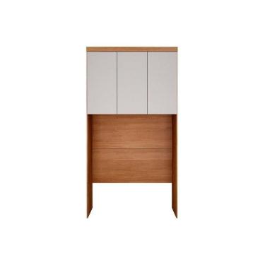 Imagem de Modulado De Quarto Armário Ponte Aéreo Solteiro Rizon-linea C- 3 Portas Cumaru-fendi 25 - Novo Horizonte