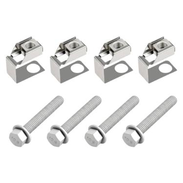 Imagem de 03442 Kit de ferragens de parafusos de flange de tubo de escape compatível com Dodge Dakota Durango Ram 1500 2500 J-eep Wrangler Replace# 55366000AA 6036717AA 6036684AA (4 conjuntos)