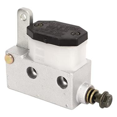 Imagem de HilBeliFU Cilindro mestre de freio Go Kart com orifício 12,8, peças de bomba de cilindro mestre de freio de metal, bomba de freio hidráulica Go Kart fácil de instalar para acesso à modificação ATV UTV