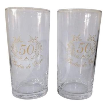 Imagem de Jogo De Copos 2 Peças Bodas De Ouro 50 Anos - KITCHEN