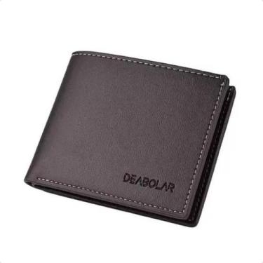 Imagem de Carteira De Couro Masculina Porta Dinheiro Moedas Rg Cnh - Men's Leath