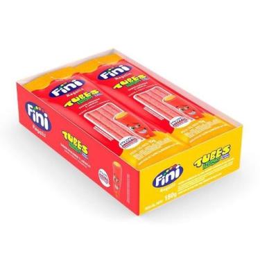 Imagem de Bala Tubes Morango com Laranja Azedinho Com 12 unidades - Fini