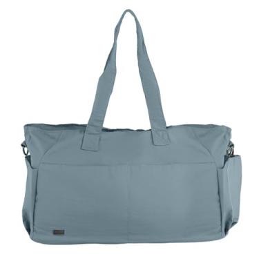 Imagem de Bolsa Feminina Alça Tranversal Espaçosa Estilo Moda Fitness Trabalho Faculdade Passeio Viagem Academia Yoga (AZUL)