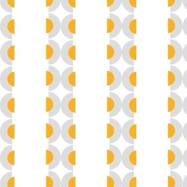 Imagem de Quadro Decorativo com Estampa Flat Geometric Shapes White 50 x 50 Papel 1 unidade