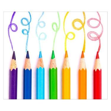 Imagem de Papel de Parede Adesivo Infantil Lápis Escola Bebe Quarto - 509pcm - A