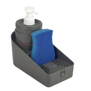 Imagem de Organizador De Pia Flat Com Dispenser Detergente Porta Esponja Cozinha