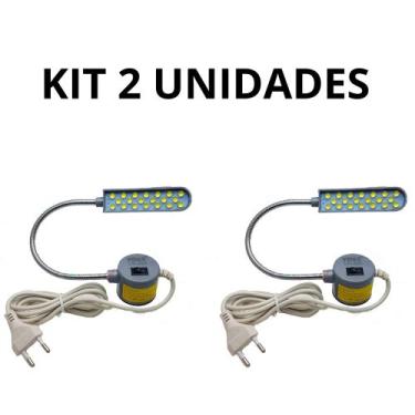 Imagem de Luminaria 20 Leds Haste Flexivel Maquina Costura 2 unidades - Lanmax, 