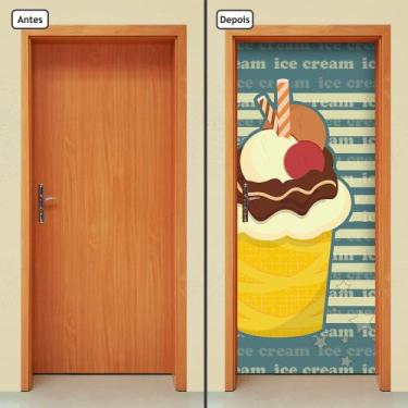Imagem de Adesivo Decorativo de Porta - Sorvete - 1653cnpt - Allodi