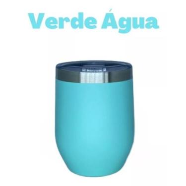 Imagem de Copo Térmico Inox Tipo Cuia Tampa Com Vedação - kapbom, azul-picina