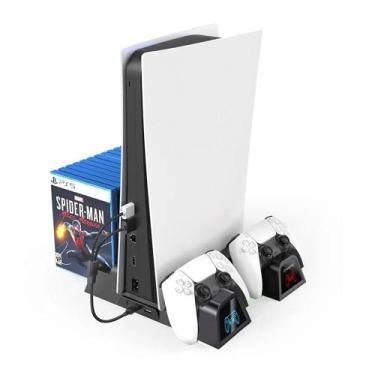 Imagem de Cooler Suporte Ps 5 Com Resfriador/ Carregador De Controles - PONTO DO