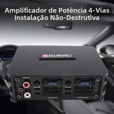 Imagem de Amplificador De Potência Para Carro 4x60W Classe AB Com DSP, Instalaçã