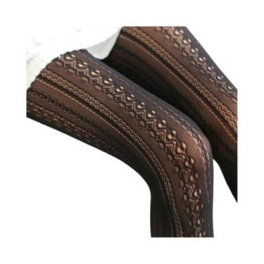 Imagem de Meia-calça Feminina De Outono Com Renda Vazada, Padrão Lolita Branco -