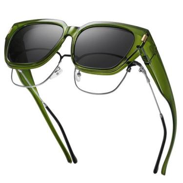 Imagem de Óculos de sol Fit Over Glasses HAOLOTA polarizados UV400 femininos e h