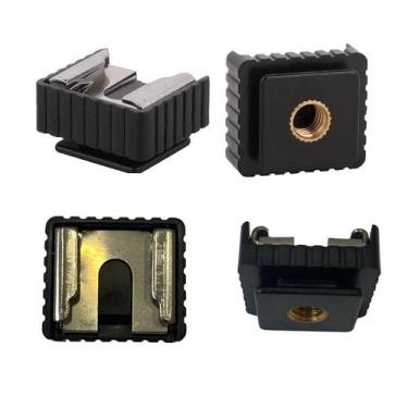 Imagem de Encaixe para base do Flash com rosca 1/4 - Hot Shoe Encaixe Base Flash