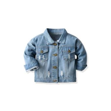 Imagem de Jaqueta jeans para menina e bebê de 18 a 24 meses 100% algodão - Light