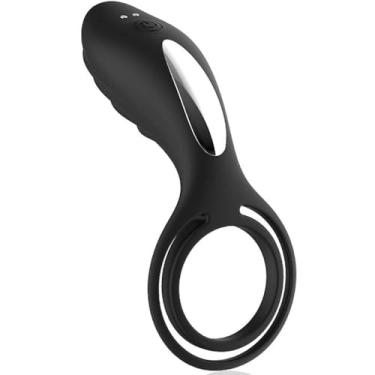 Imagem de Sexy Import Anel Peniano Duplo, Silicone e ABS, Modelo Slipper, 7 Modos de Vibração, Recarregável USB, 10,2 cm x 5,6 cm, À Prova D'água