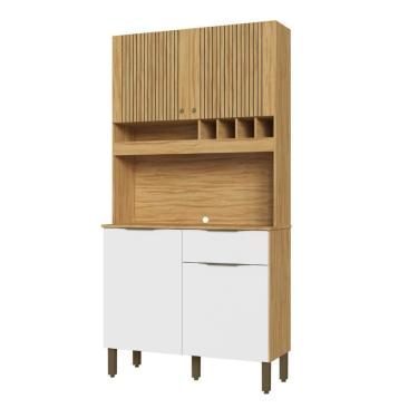 Imagem de Kit Cozinha RioDoce Moscato MDF 04 portas 100cm x 197cm 
