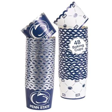Imagem de Copos de cozimento Penn State (48 peças) para decoração de festa de futebol, aniversário e formatura da PSU (Penn State Nittany Lions)
