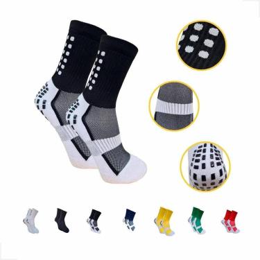 Imagem de 2X Meia Antiderrapante Esportiva Infantil Juvenil Futebol 27
