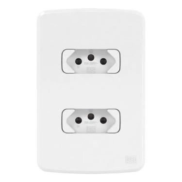 Imagem de Conjunto Tomada Dupla 2P+T 20A / 10A Composé Branco Weg