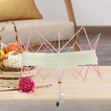 Imagem de KTZCTPCA Enrolador de fio Swift com grampo de mesa enrolador de bola de musselina portátil fácil configuração guarda-chuva de musselina swift ball winder combo acessórios de crochê para entusiastas de