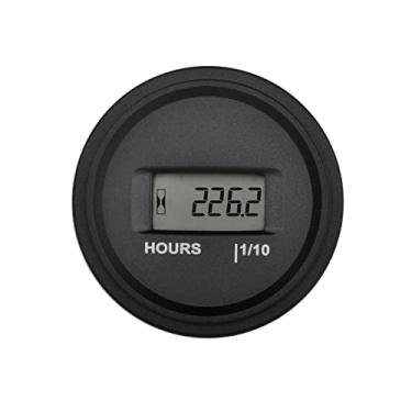 Imagem de Yooreal Gerador AC/DC, medidor de horas de manutenção redondo, à prova d'água, funciona em vários cortadores de grama ZTR/Gerador de Trator Cortador de Escova UTV.