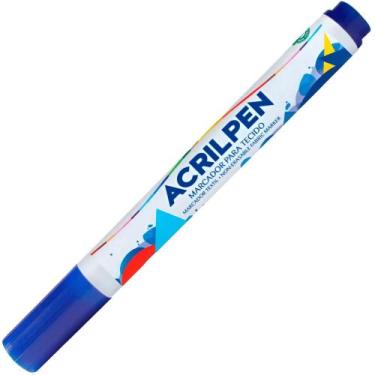 Imagem de Caneta para Tecido Acrilpen - Acrilex - AZUL