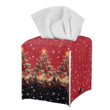 Imagem de doginthehole Capa quadrada de caixa de lenços de papel para decoração de Natal, suporte de caixa de lenços de papel, decoração moderna, para banheiro, quarto, cômoda, cozinha, bancada, decorações de