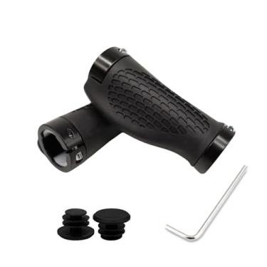 Imagem de Snmzlc Punhos ergonômicos para guidão de bicicleta, mini travas duplas, 95 mm/3,74 pol., para BMX, montanha, MTB, cruzador de praia, scooter, bicicleta dobrável, macia e confortável, antiderrapante