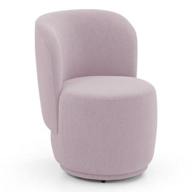 Imagem de Poltrona Orgânica Decorativa Living Molly Bouclê Rosé - Abmaza