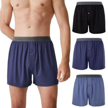 Imagem de Shorts boxer masculinos BAMBOO COOL, de malha macia e confortável (pac