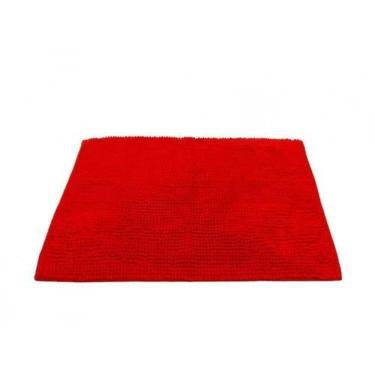 Imagem de Tapete de Banheiro Bolinha Microfibra Vermelho 38x58 cm
