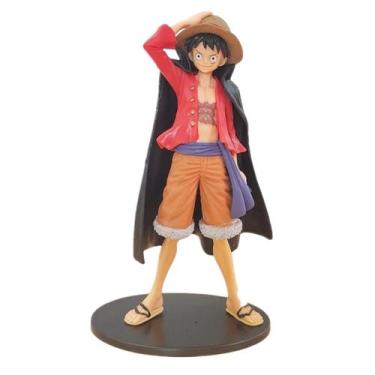 Imagem de Figura de Ação One Piece  Monkey D. Luffy com Capa Preta  One Piece - 