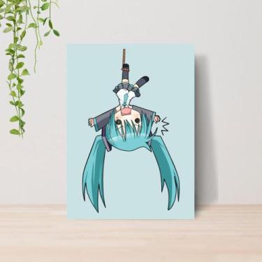 Imagem de Quadro Hatsune Miku Vocaloid A4  Placa MDF 014 - Lomi Art