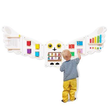 Imagem de Montessori Owl Busy Board Monläurd para crianças maiores de 6 milhões