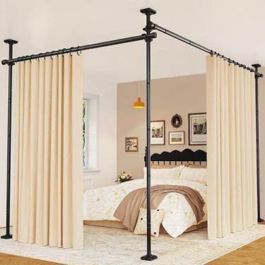 Imagem de Divisória de quarto Goovilla Tension Curtain Rods 120-300 cm pretas