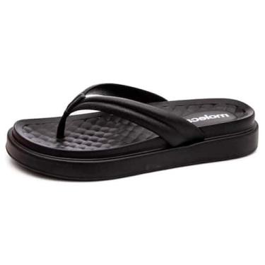 Imagem de Chinelo Moleca Flatform Casual Leve, 37, Preto