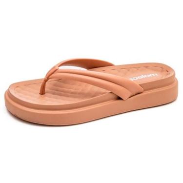 Imagem de Chinelo Moleca Flatform Casual Leve, 37, Nude