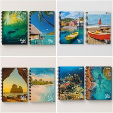 Imagem de Caderno 1/4 Espiral CAPA DURA 192 Folhas Positive Vibes - Nova mix