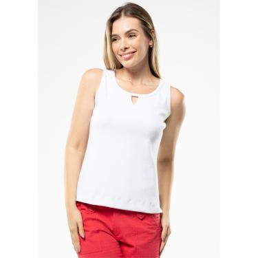 Imagem de Regata Pau a Pique Canelada Básica Branco