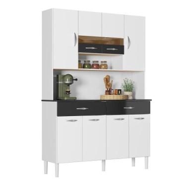 Imagem de Armário de Cozinha Compacto 8 Portas 2 Gavetass com Nicho Vogue Kits P