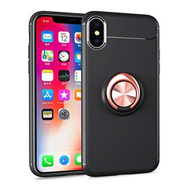 Imagem de Para iPhone X XR XS Max Capa Iphone8 Silicone Cover Para iphone 5 6 6S 7 7Plus 8 Plus Car Holder Ring TPU Cases, black rose, For iPhone XR